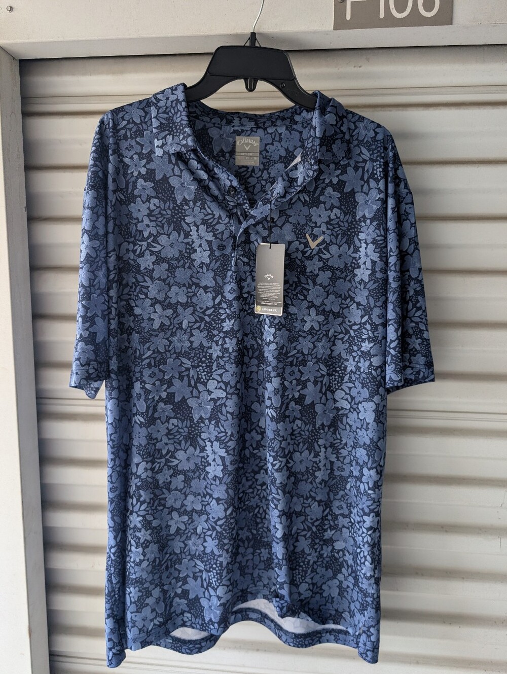 Callaway Men’s Navy Blue Floral Print Polo
